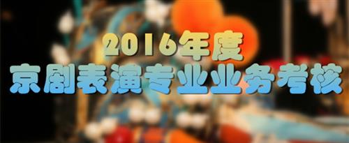 大鸡巴干BB国家京剧院2016年度京剧表演专业业务考...